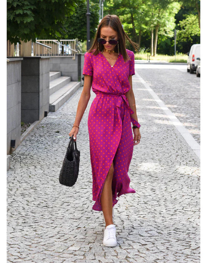 Julia - Elegantní Šaty s Výstřihem do V a Tvarujícím Střihem