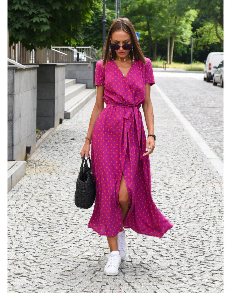Julia - Elegantní Šaty s Výstřihem do V a Tvarujícím Střihem